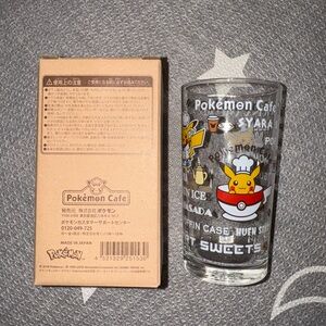 Pokemon Cafe Limited Glass Cup With PiKachu Design